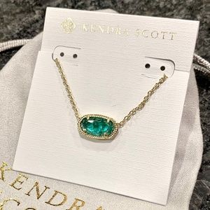 New Kendra Scott Elisa Gold London Blue Necklace